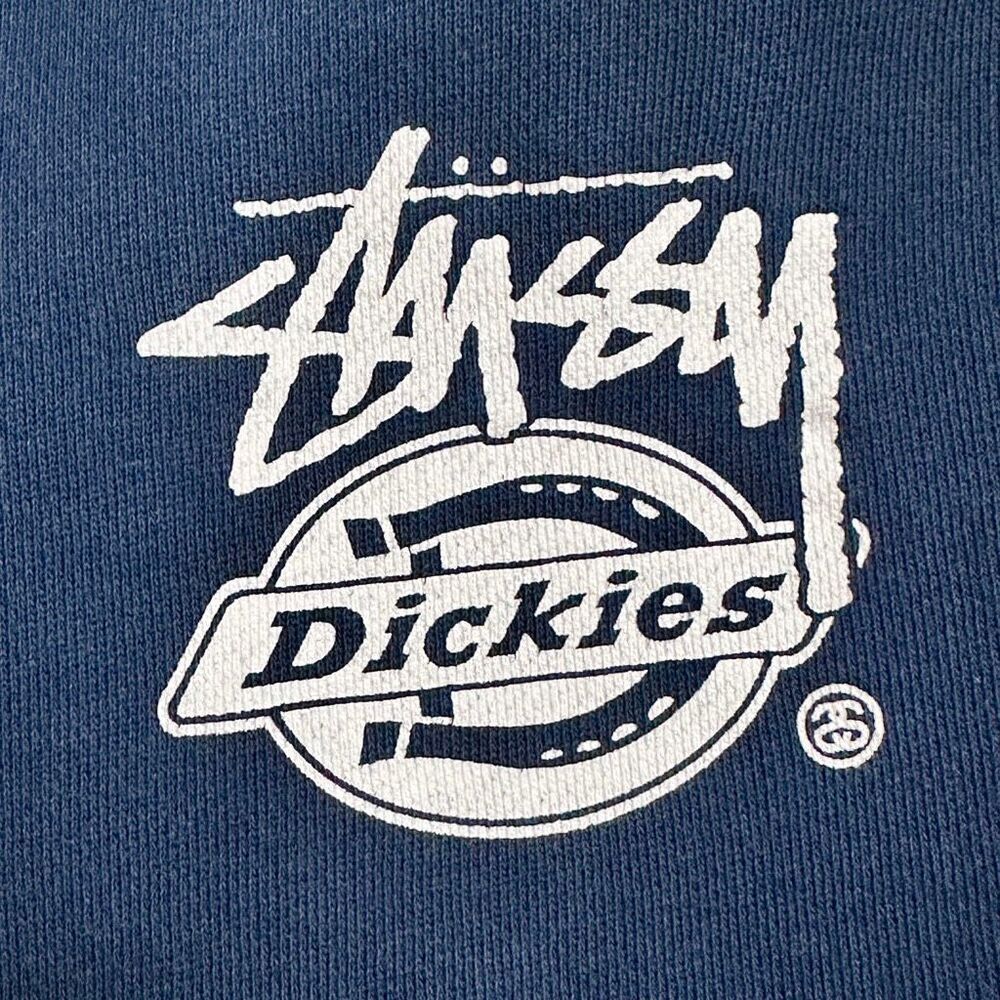 Stussy x Dickies Navy Full Zip Hoodie Men’s Large Workwear Streetwear Skater Y2K - Picture 9 of 14